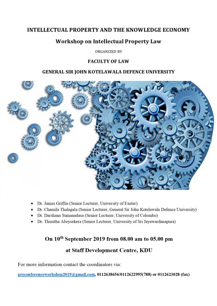 Workshop on Intellectual Property Law Poster
